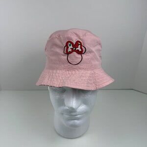 Disney Bucket Hat Reversible Pink Floral Toddler Girl OS Minnie Mouse Summer Cap